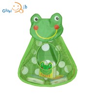 Bathroom bathtub cartoon animal shape suction cup hanging kids baby mesh netbag storage bag bath toy organizer